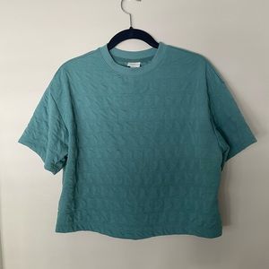 Target quilted green tee